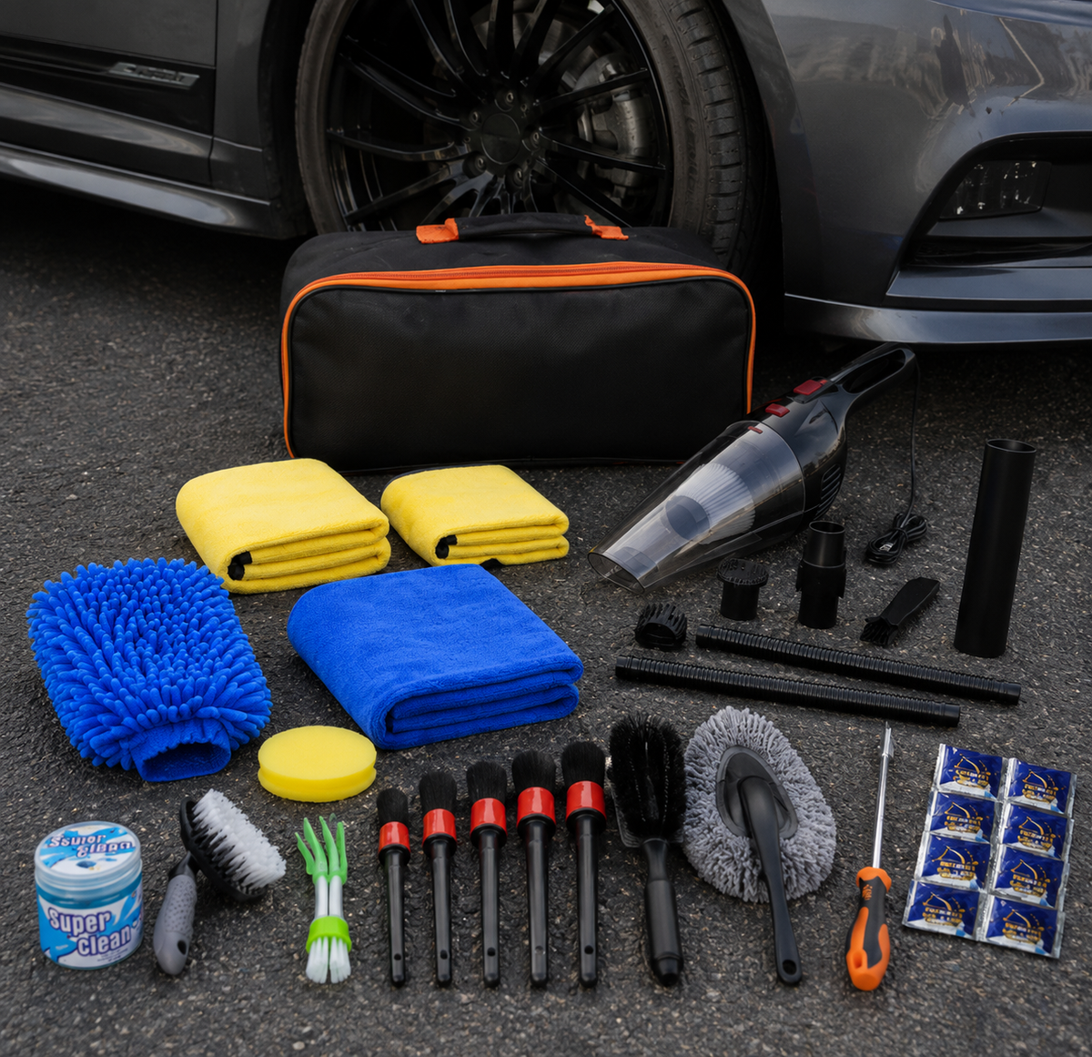Kompletní sada pro detailing interiéru auta 33 ks